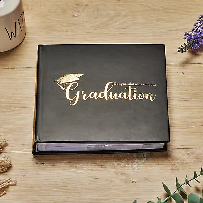 £13.99 • Buy Black Graduation Photo Album With Gold Script