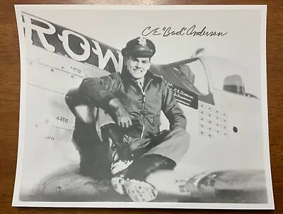 WWII Triple Ace Fighter Pilot Clarence Emil Bud Anderson Signed Photo • $49.95