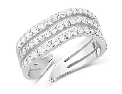 Montana Silversmiths Ring Womens Calm Waters Crystal Open RG5609 • $80