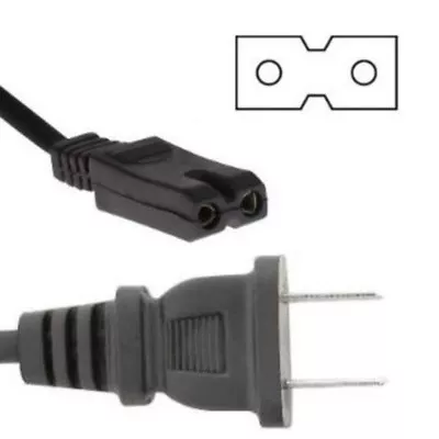 6ft 20awg Small Appliance/shaver/sony/square Power Cord/Cable/Wire 2pin Plug {bd • $5.99