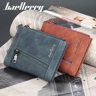 Men's Leather Wallet ID Credit Card Holder Clutch Bifold Pocket Coin Purse Gift • $9.30