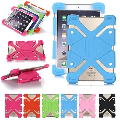 For 10 -10.1  Inch Tablet Universal Case Adjustable Shockproof Silicone Cover LA • $12.99