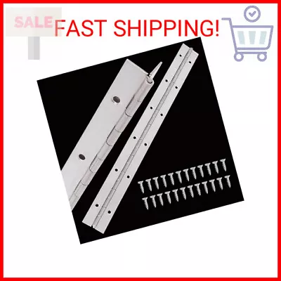 2PCS Stainless Steel Piano Hinge 12 Inch Heavy Duty Continuous Hinge Stainless • $15.19