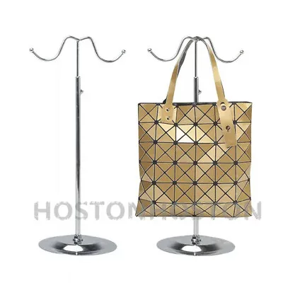 £12.99 • Buy Adjustable Handbag Bag Display Stand Hat Scarf Necklace Hanger 2 Hooks