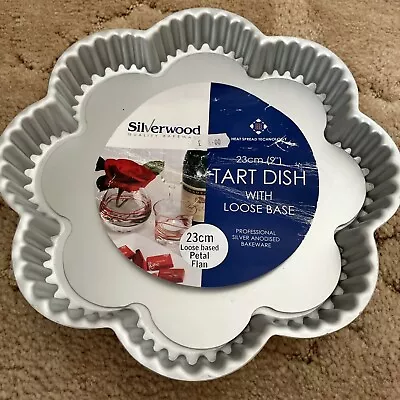 Silverwood Loose Base Petal Tart Flan Dish 23cm 9” • £15