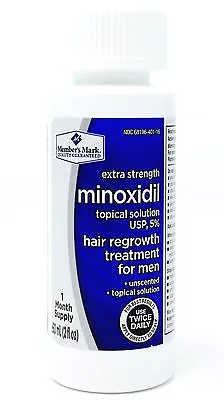 Member's Mark Mens 5% Minoxidil Topical Solution Hair Regrowth 1 2 Or 3 Months • $9.08