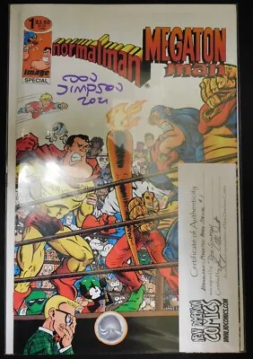 Normalman Megaton Man Special 1 Image Comic Signed Don Simpson W/coa 1994 Vf/nm • $5