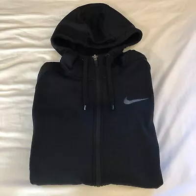 EUC - Nike Therma XL Dri-Fit Full Zip Hoodie Jacket 931996-010 Black Men's B81 • $17.87