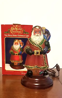 2001 Merck Old World Christmas Santa Very Merry Father Christmas Light With Box • $58.50