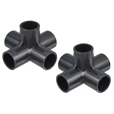 2Pcs 20mm ID U-PVC Pipe Fittings 5 Way Elbow Side Outlet Fittings Connector • $7.61