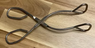 Vintage EKCO Straight Kitchen Grabber Tongs 8  Utensil Made In USA • $8