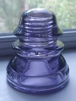 Whitall Tatum No. 1 Purple Glass Insulator Marked 17 USA Vintage • $54.99