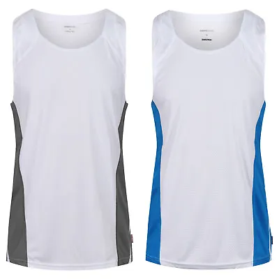 Mens Breathable Vest Wicking Cool Dry Running Sports Tank Top Sleeveless T Shirt • £3.99