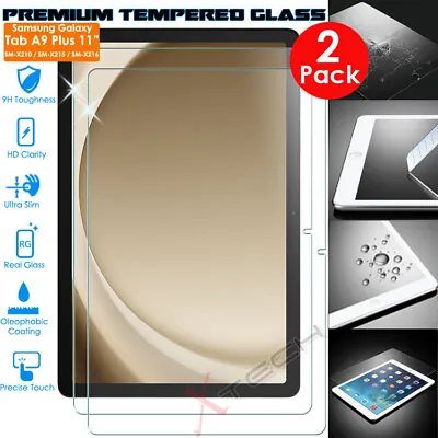2x TEMPERED GLASS Screen Protector For Samsung Galaxy Tab A9 Plus 11  X210 X216 • £6.95