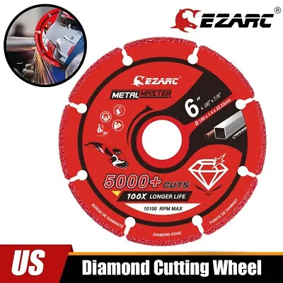 EZARC Diamond Cutting Wheel 6In For Metal Cut Off Wheel Disc On Rebar Steel Iron • $16.97