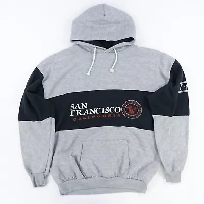 VTG 90's San Francisco Yacht Club California Heather Gray Hoodie Pullover USA • $16.77