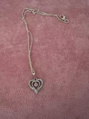 Crystal Heart I Love You Pendent Necklace Romance Sweetheart Rhinestone Jewelry • $14