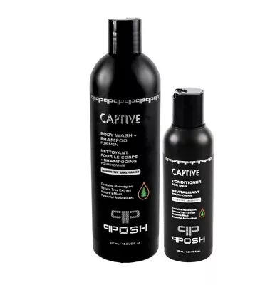 POSH CAPTIVE - Body Wash + Shampoo And Conditioner Set For Men • £60