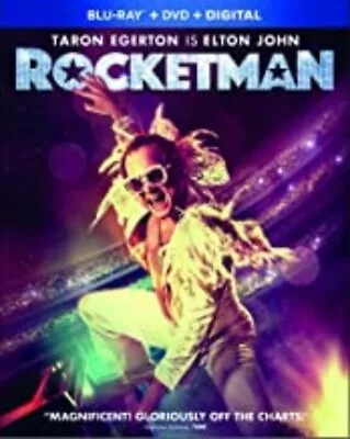 ROCKETMAN (Blu-Ray + DVD + Digital 2019) New / Factory Sealed / Free Shipping • $10.99