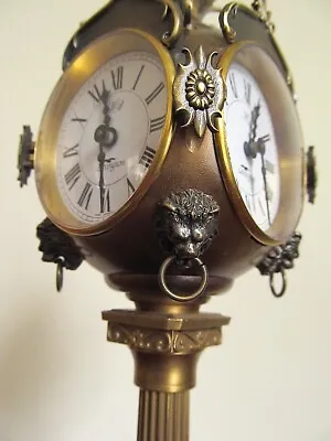 Made In W. Germany Unique KB Lexington Pedestal Style Mantle Clock Four Sided • $455