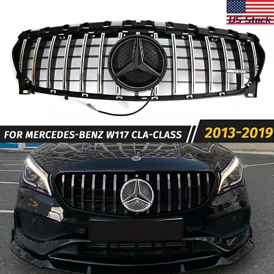 GTR Bumper Grill W/LED For 2013-2019 Mercedes Benz W117 CLA250 CLA200 Grille • $88.53