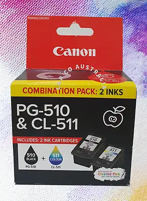 Genuine Canon PG-510 CL-511 Combination Pack ( 2 Ink Cartridges ) - New Stock • $48.95