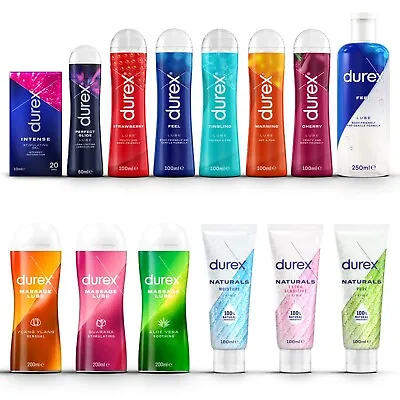 £9.99 • Buy Durex Play Sex Lube  Massage 2 In 1 Gel  Flavoured Lubricants 50ml 100ml 200ml