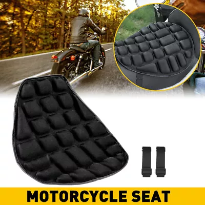 Fits For Motorcycle Seat Cushion Cover Shock Absorb Pad Black Lycra Comfort Gel • $16.99