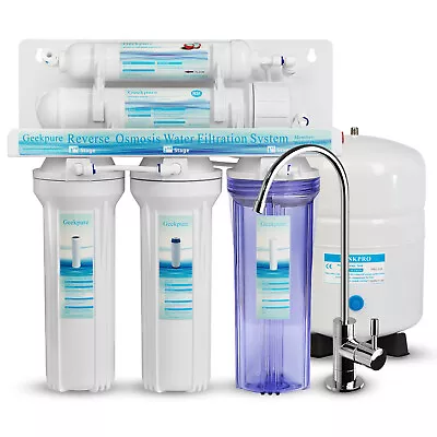 5 Stage Standard Undersink Reverse Osmosis RO System Drinking Water Filter 75GPD • $129.99