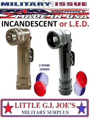 New Fulton Military Issue Angle Head Flashlight MX-991/USA INCANDESCEN Or L.E.D. • $15.98