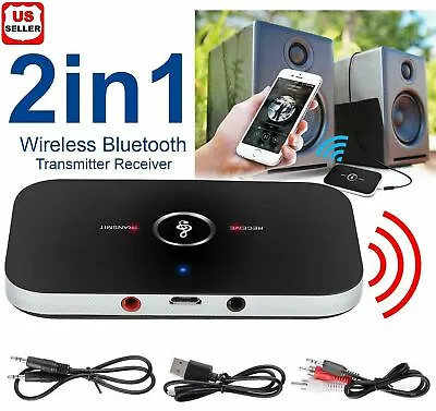 Bluetooth V4 Transmitter & Receiver Wireless A2DP Audio 3.5mm Aux Adapter Hub A6 • $9.86