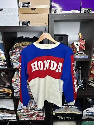 Vintage Honda Dirt Bike Racing Jersey Off Road Red Blue White Hondaline Size M • $85