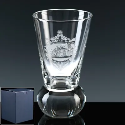 £17.95 • Buy Masonic Firing Glass - Engraved - Personalized - Hand-made And Mouth-blown