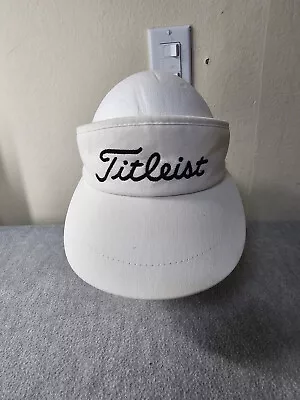 Vintage Titleist Visor White Texace Golf Hat Adjustable Made In USA • $19.99
