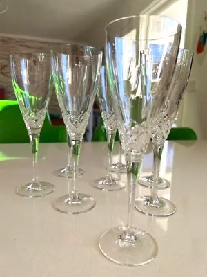 Royal Doulton Crystal Hand Cut Wine Glasses X 8. Excellent Condition. • $320