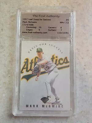 Mark McGwire 1997 Leaf Dress For Success TFA 7.5 Oakland Athletics  • $12.99