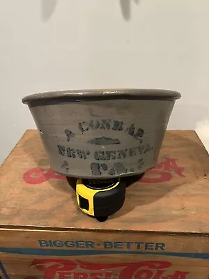 Very Rare A Conrad New Geneva PA Bowl Stoneware Salt Glazed Pottery Primitive • $800