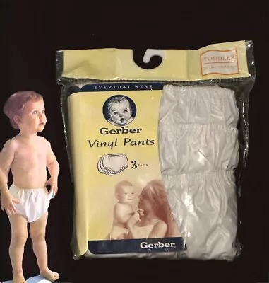 Gerber Vinyl Plastic Pants Diaper Cover Shorts Baby Toddler XL 3T Everyday Wear • $75