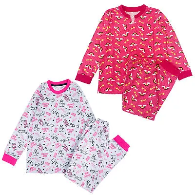 Girls Pyjamas Fleece 1 Pack Cosy Supersoft Nightwear Unicorn Pjs 2 Yrs-13 Yrs • £5.99