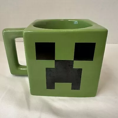 Minecraft Mojang Jinx Creeper Face Ceramic Mug/Cup Green Game 8oz CLEAN • $17.95