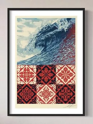 SHEPARD FAIREY - Wave Of Distress - Hand Signed Offset Lithograph • £35