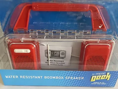 X- Treme Geek Water Resistant Boombox Speaker Red • $15.96