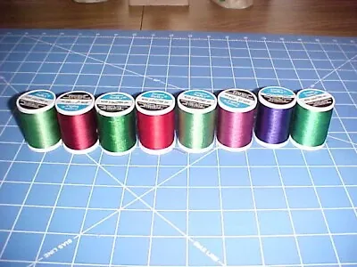 Premium Sulky Rayon Embroidery Thread 850 Yd Spools Lot 8 (6 New+2 Barely Used) • $21.50