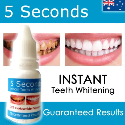 Whitening Teeth Bleach Gel 5 Seconds Instant Whiter Advanced Bleaching Kit White • $24.98