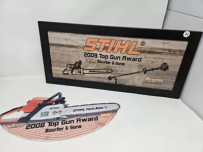 Stihl Chainsaw Sign Vintage Bar Advertising Top Gun Award Mancave • $19.99