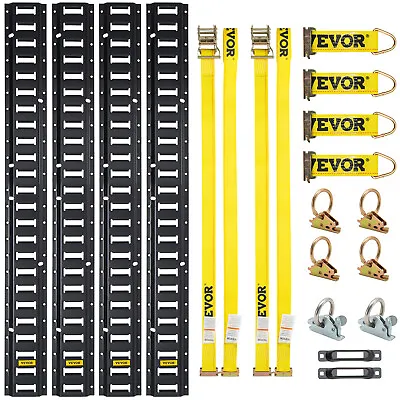 VEVOR E Track Tie Down Rail Kit 18PCs 5' E Track Rails Enclosed Cargo Trailer • $88.99