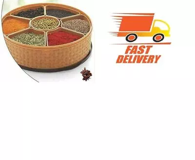 Masala Indian Spice Box (Dabba) - 7 Sections 1000ml | 1 Pcs Masala Dabba Spice • $33.24