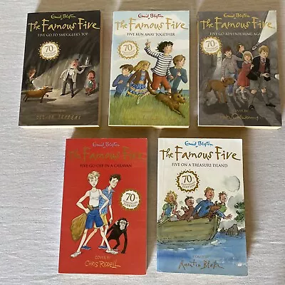£8.99 • Buy Enid Blyton 5 Book Set. The Famous Five.70th Anniversary Edition.Unread.