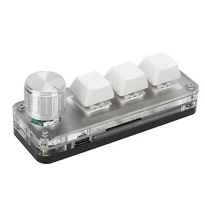 Mini 3 Key Keypad Mechanical White Gaming Keyboard Programmable One Handed F GDS • £17.32