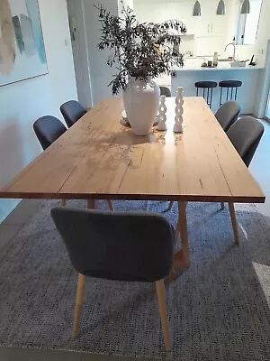 Modern Timber Dining Table And 6 Chairs • $2200